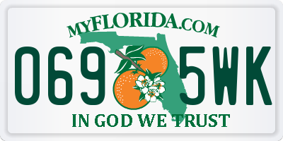 FL license plate 0695WK