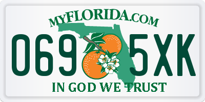 FL license plate 0695XK