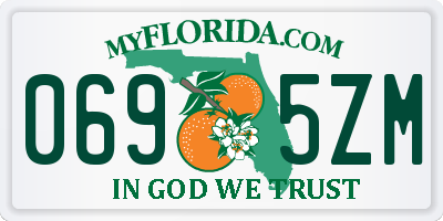 FL license plate 0695ZM