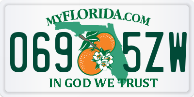 FL license plate 0695ZW