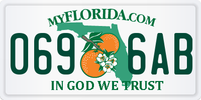 FL license plate 0696AB