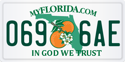 FL license plate 0696AE