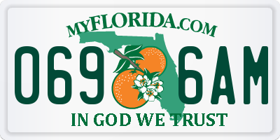 FL license plate 0696AM