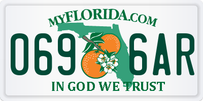 FL license plate 0696AR
