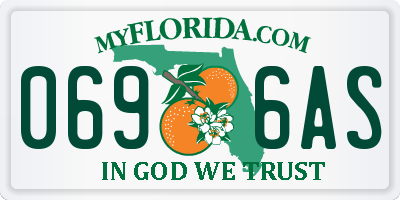 FL license plate 0696AS