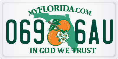FL license plate 0696AU