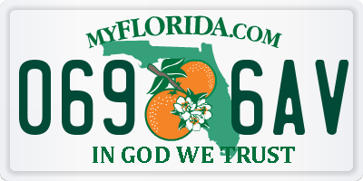 FL license plate 0696AV