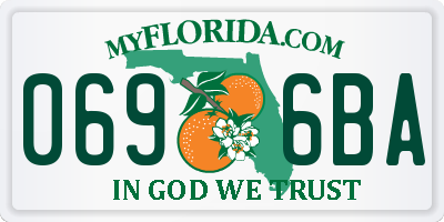 FL license plate 0696BA