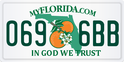 FL license plate 0696BB