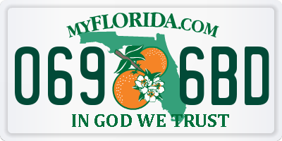 FL license plate 0696BD