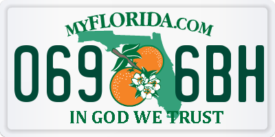 FL license plate 0696BH