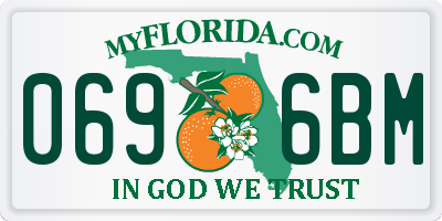 FL license plate 0696BM