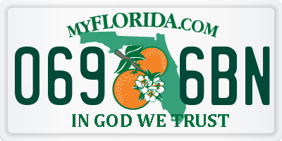 FL license plate 0696BN
