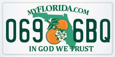 FL license plate 0696BQ