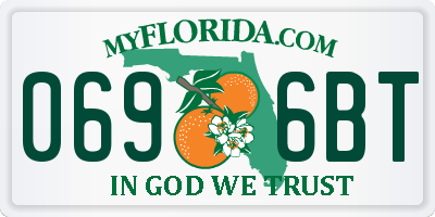 FL license plate 0696BT