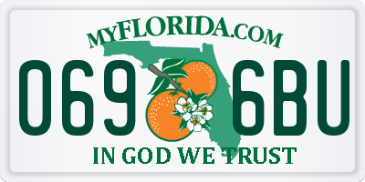 FL license plate 0696BU