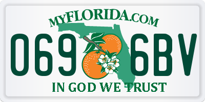 FL license plate 0696BV