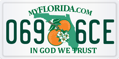FL license plate 0696CE