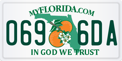 FL license plate 0696DA
