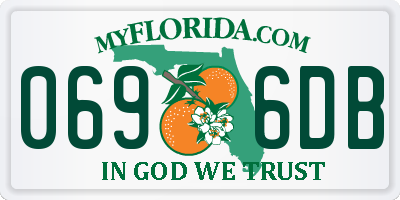 FL license plate 0696DB