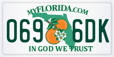 FL license plate 0696DK