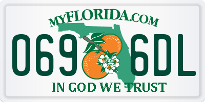 FL license plate 0696DL