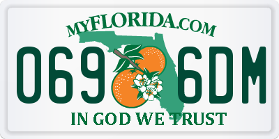 FL license plate 0696DM