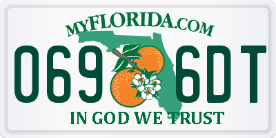 FL license plate 0696DT
