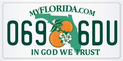 FL license plate 0696DU