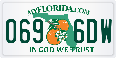 FL license plate 0696DW