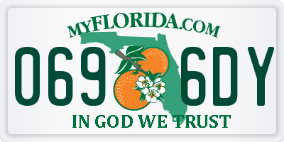 FL license plate 0696DY