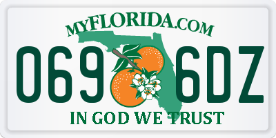 FL license plate 0696DZ