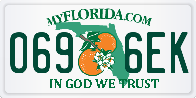 FL license plate 0696EK