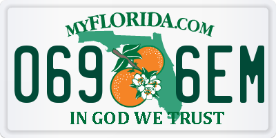 FL license plate 0696EM