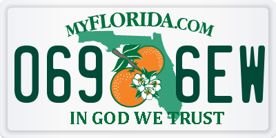 FL license plate 0696EW