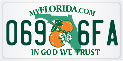 FL license plate 0696FA