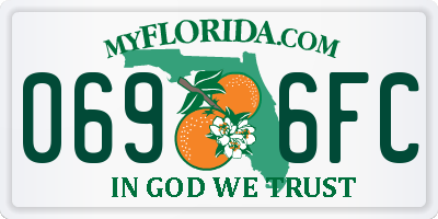 FL license plate 0696FC