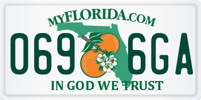 FL license plate 0696GA