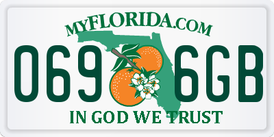 FL license plate 0696GB