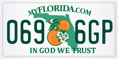 FL license plate 0696GP