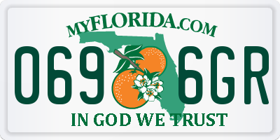FL license plate 0696GR
