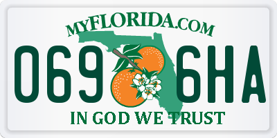 FL license plate 0696HA