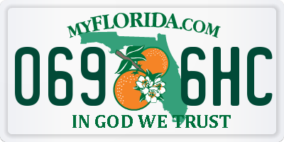 FL license plate 0696HC