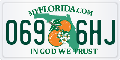 FL license plate 0696HJ