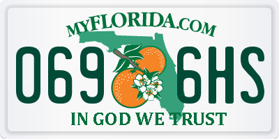 FL license plate 0696HS