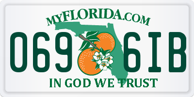 FL license plate 0696IB