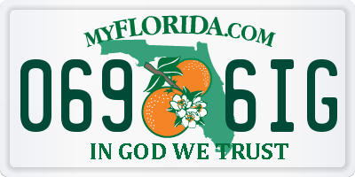 FL license plate 0696IG