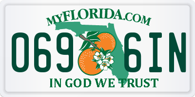 FL license plate 0696IN