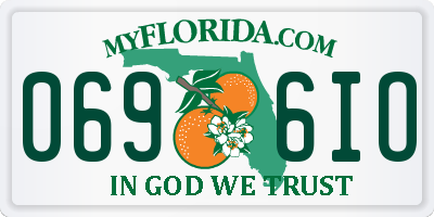 FL license plate 0696IO