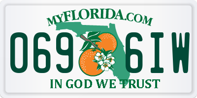FL license plate 0696IW